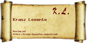 Krasz Levente névjegykártya
