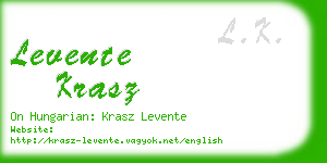 levente krasz business card